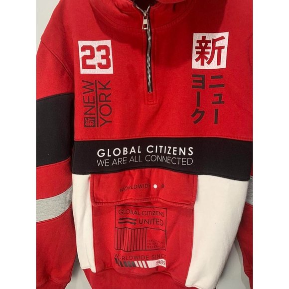 Track 23 Men's Red Hoodie - Global Citizen - Size XL - Picture 3 of 4